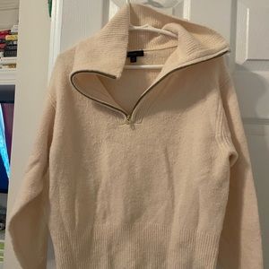 Cream J. Crew sweater.
